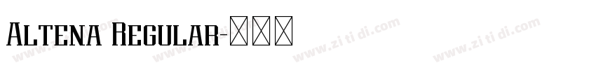 Altena Regular字体转换